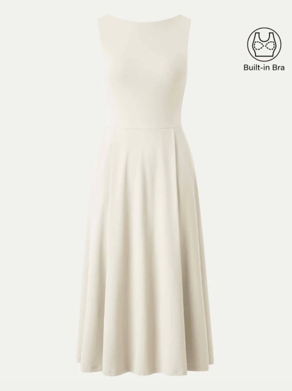 OGL Ponte-De-Roma Boatneck Bamboo Ponte Bra Midi Dress with Pockets SIZE XS NWT